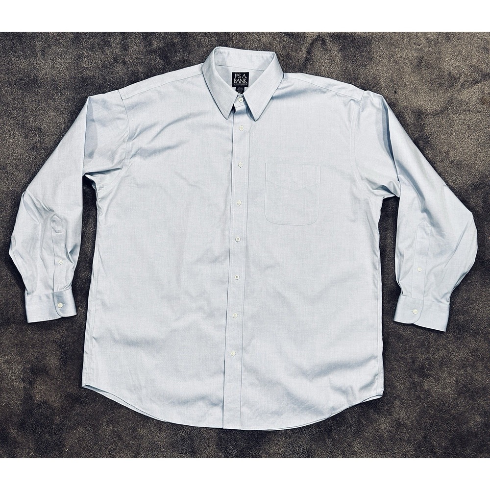 Jos. A. Bank Traveler's Men 17-34 Spread Collar PinPoint Oxford Button Up Shirt